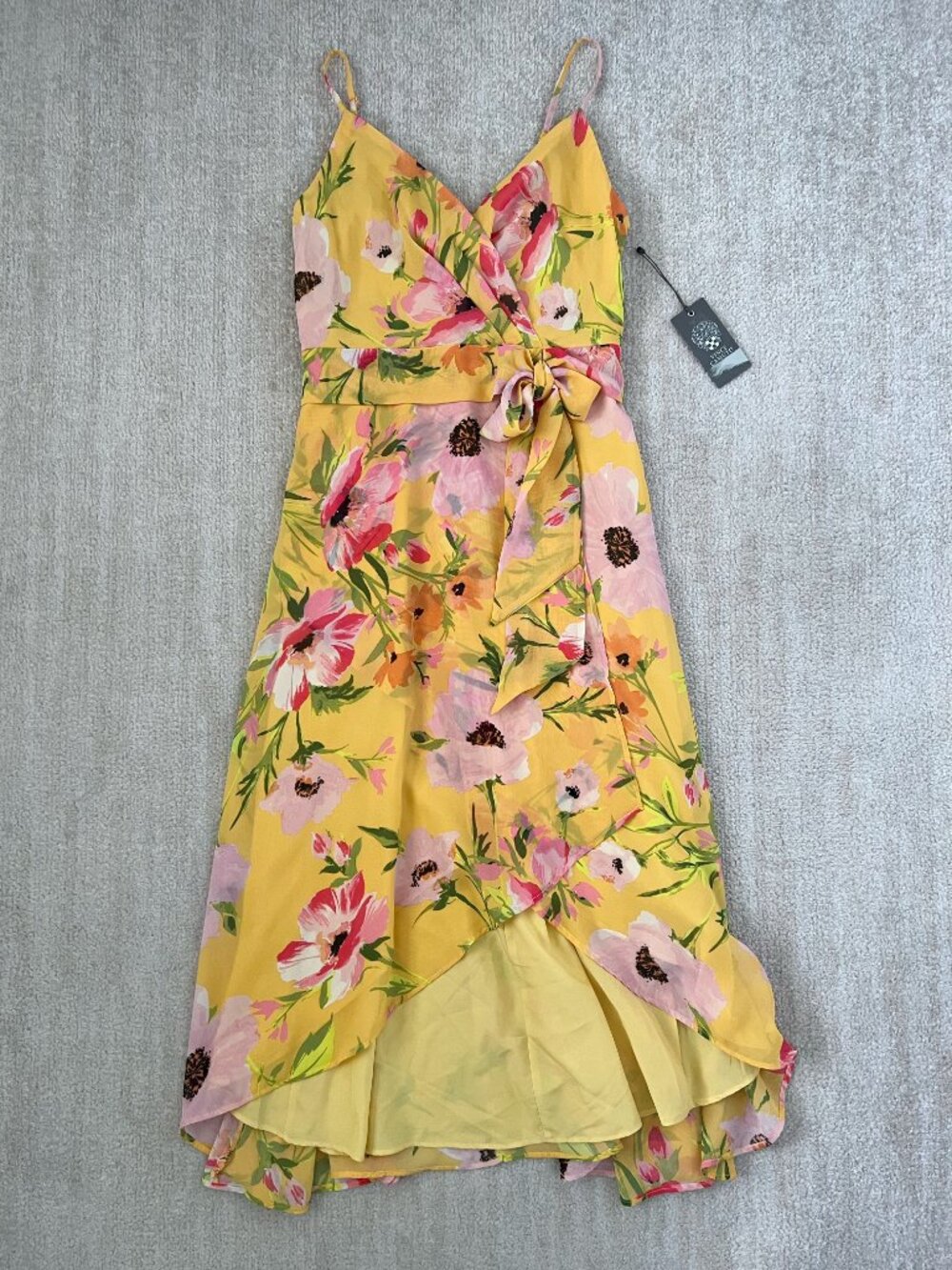 NWT Vince Camuto Floral Summer Cocktail Sleeveless Dress 4 Petite